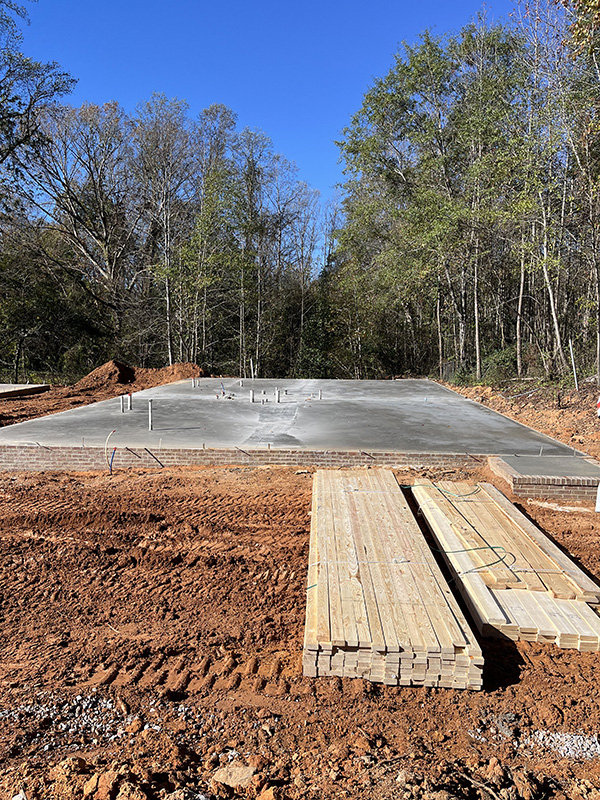 Rock Creek Concrete Pumping prepared this fresh slab for a commercial building